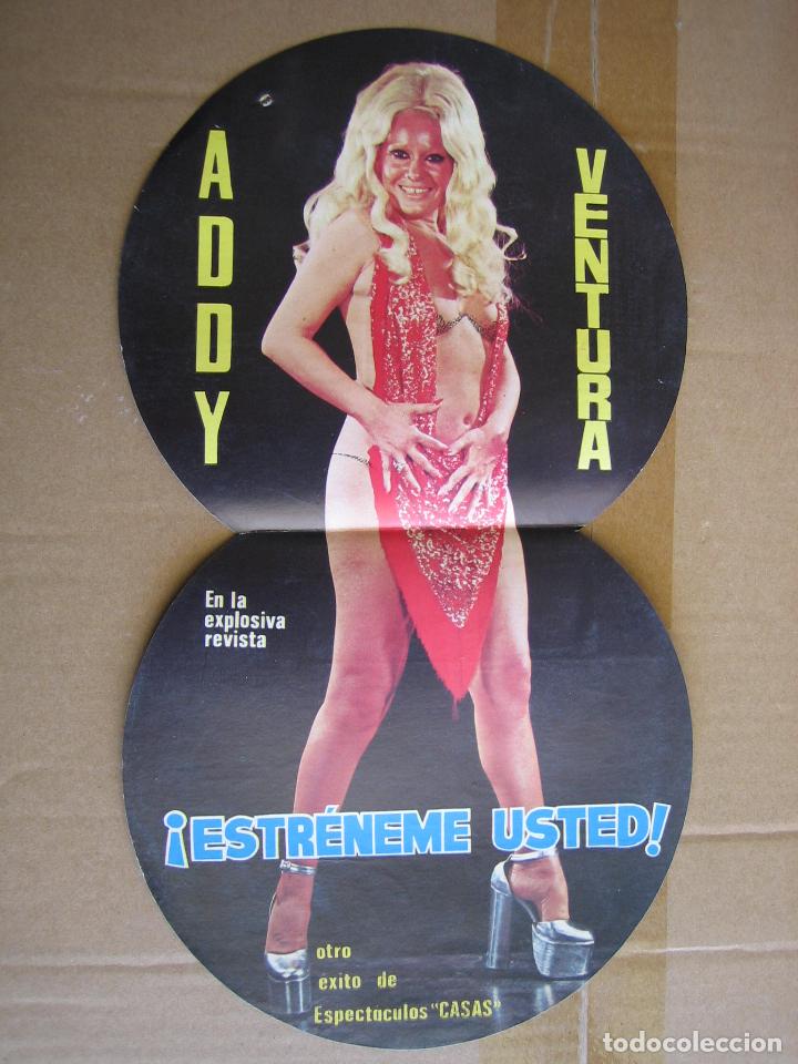 Carteles espect&aacute;culos: Antiguo programa teatro cinema Cabrera. Ecija 1976. Anda Ventura - Foto 2
