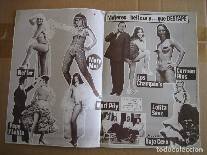 Carteles espect&aacute;culos: Antiguo programa teatro cinema Cabrera. Ecija 1977. El Champans - Foto 2