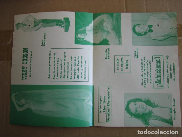 Carteles espect&aacute;culos: Antiguo programa teatro cinema Cabrera. Ecija 1977. Vicky Lusson - Foto 2