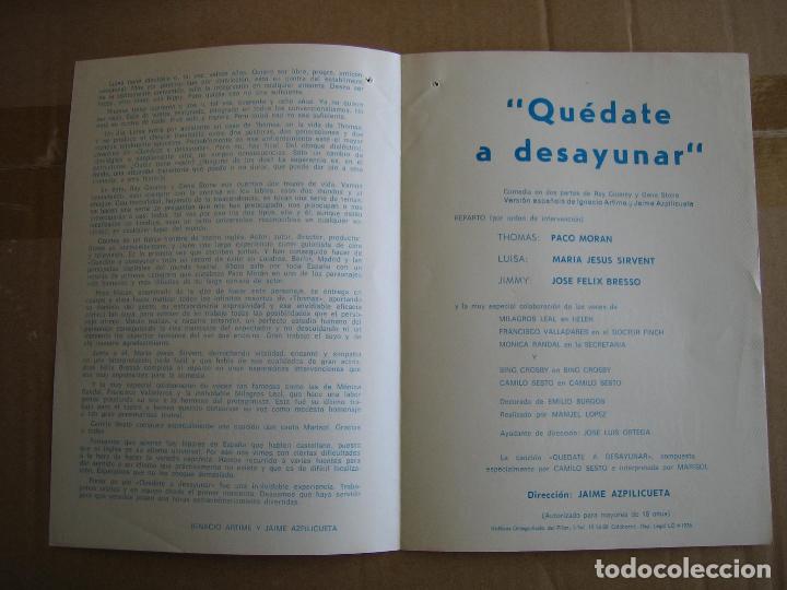 Carteles espect&aacute;culos: Antiguo programa teatro cinema Cabrera. Ecija 1976 - Foto 3