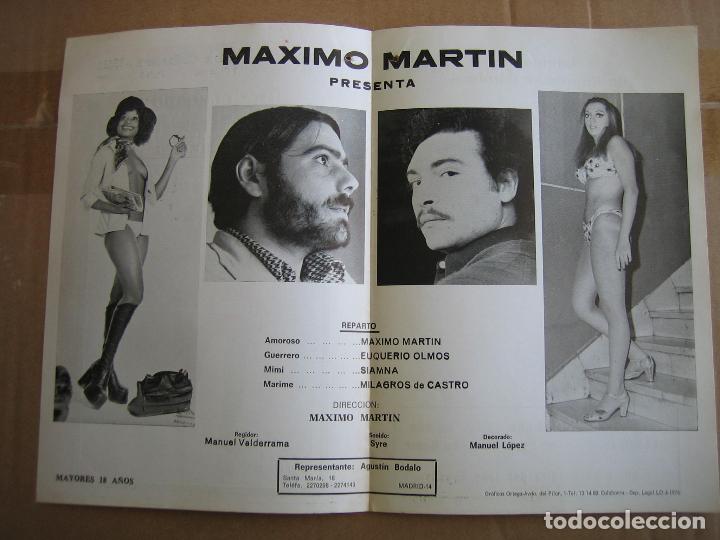 Carteles espect&aacute;culos: Antiguo programa teatro cinema Cabrera. Ecija 1976 - Foto 2
