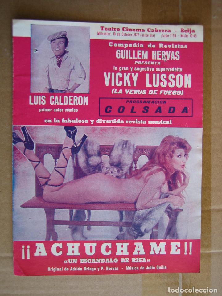 Carteles espect&aacute;culos: Antiguo programa teatro cinema Cabrera. Ecija - Foto 1