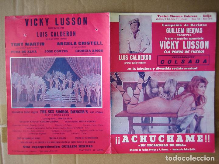 Carteles espect&aacute;culos: Antiguo programa teatro cinema Cabrera. Ecija - Foto 3