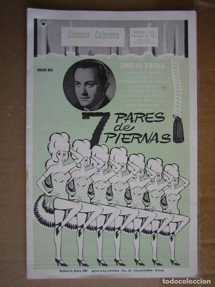 Carteles espect&aacute;culos: Antiguo programa teatro cinema Cabrera. Ecija - Foto 1