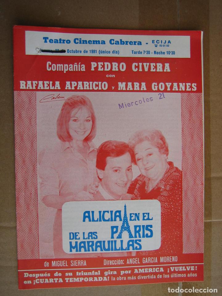 Carteles espect&aacute;culos: Antiguo programa teatro cinema Cabrera. Ecija - Foto 1