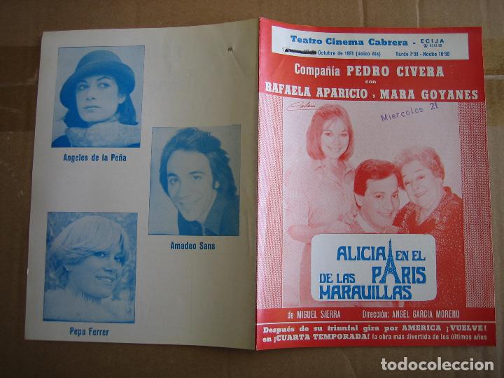 Carteles espect&aacute;culos: Antiguo programa teatro cinema Cabrera. Ecija - Foto 3