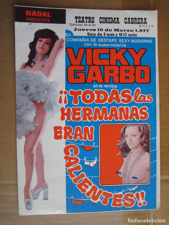 Carteles espect&aacute;culos: Antiguo programa teatro cinema Cabrera. Ecija - Foto 1