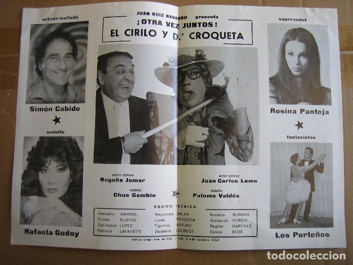 Carteles espect&aacute;culos: Antiguo programa teatro cinema Cabrera. Ecija - Foto 2