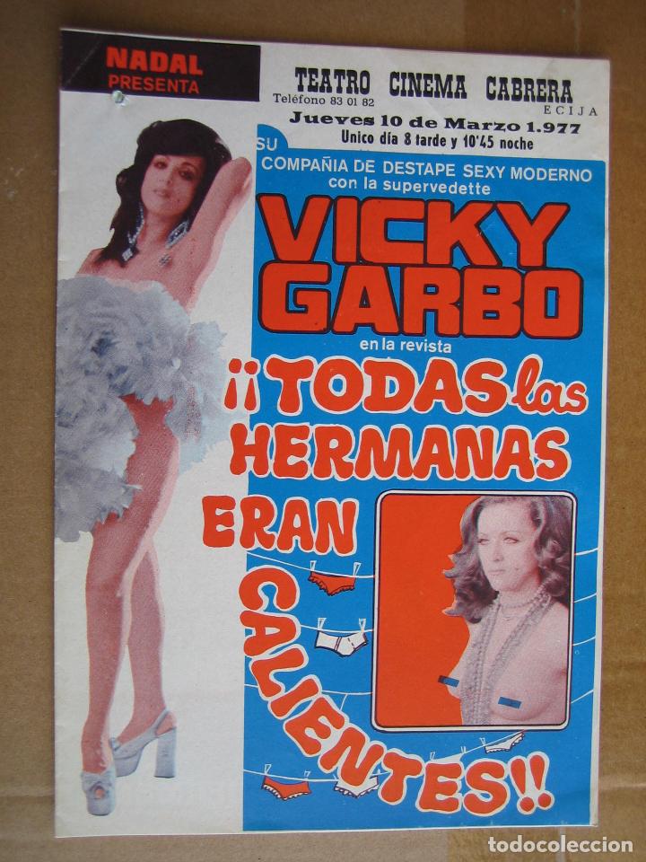 Carteles espect&aacute;culos: Antiguo programa teatro cinema Cabrera. Ecija - Foto 1