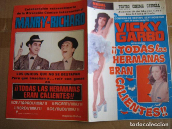 Carteles espect&aacute;culos: Antiguo programa teatro cinema Cabrera. Ecija - Foto 3