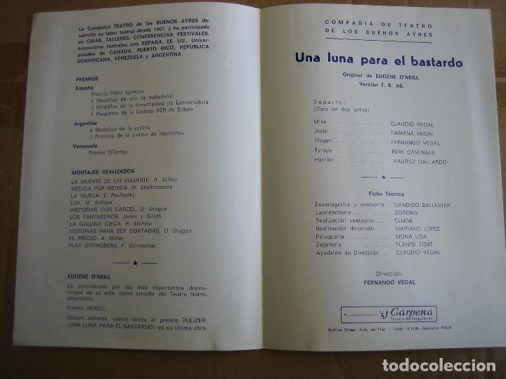 Carteles espect&aacute;culos: Antiguo programa teatro Campos El&iacute;seos. Bilbao 1987 - Foto 2