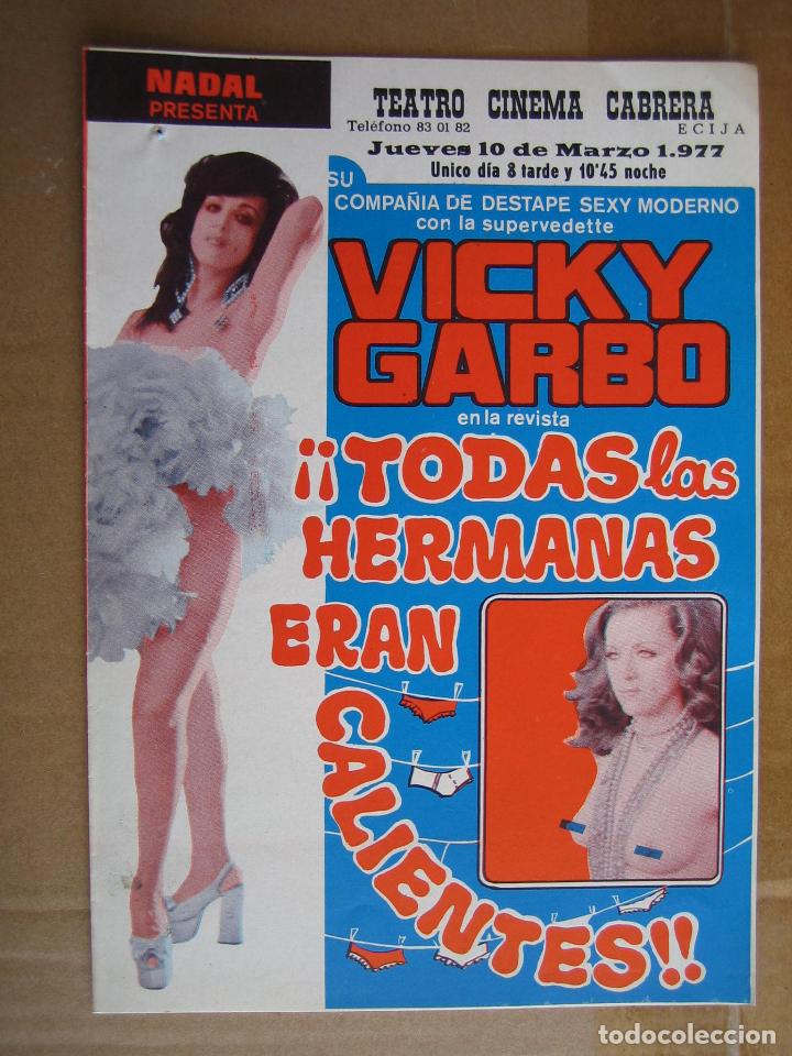 Carteles espect&aacute;culos: Antiguo programa Teatro cinema Cabrera. Ecija - Foto 1