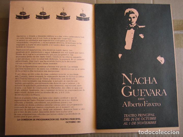 Carteles espect&aacute;culos: Antiguo programa Teatro Principal de Zaragoza - Foto 2