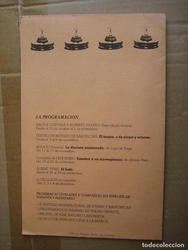 Carteles espect&aacute;culos: Antiguo programa Teatro Principal de Zaragoza - Foto 4