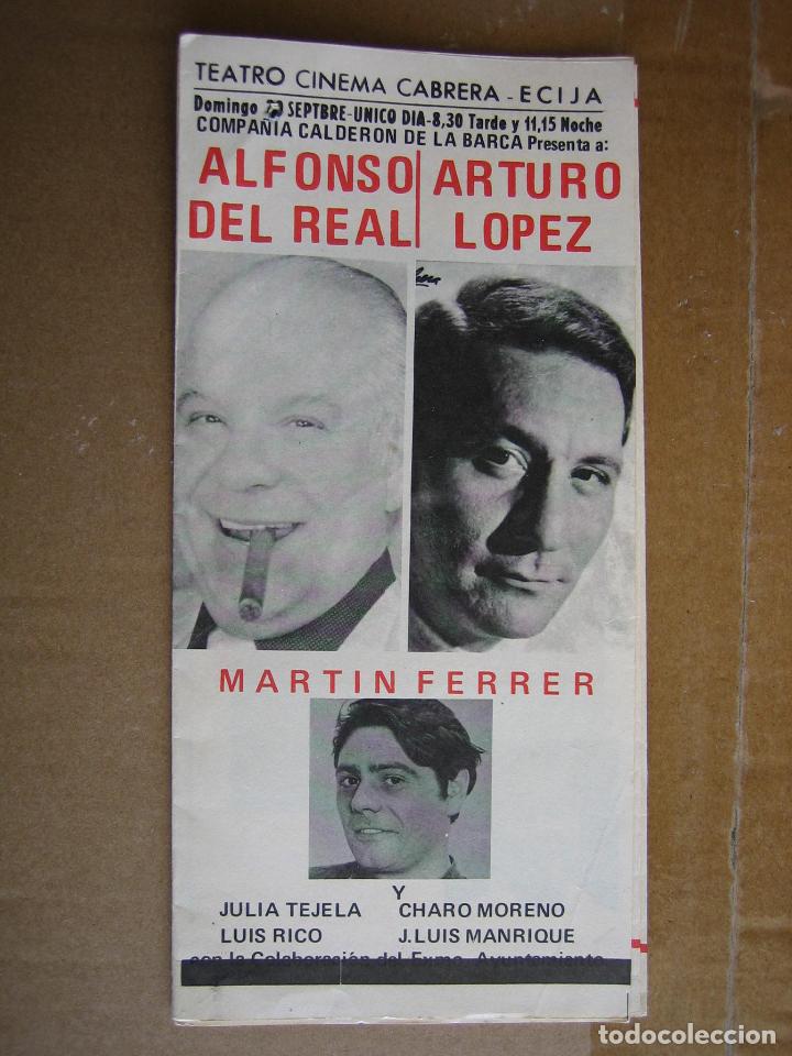Carteles espect&aacute;culos: Antiguo programa teatro cinema Cabrera. Ecija - Foto 1