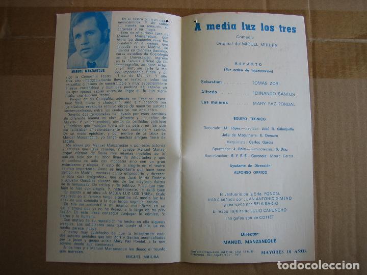 Carteles espect&aacute;culos: Antiguo programa teatro cinema Cabrera. Ecija 1977 - Foto 2