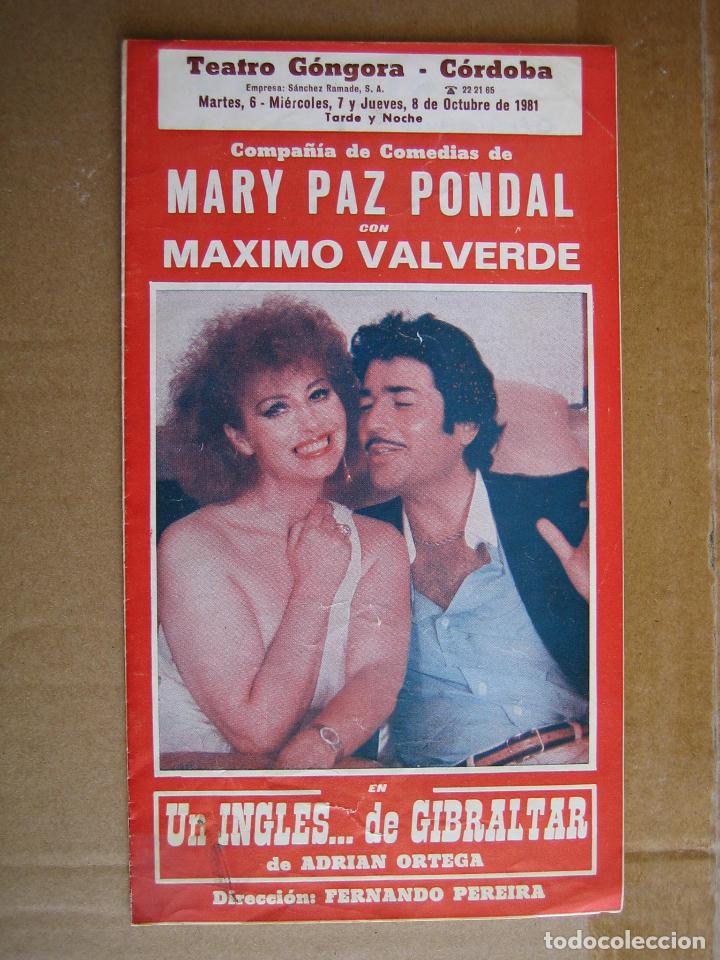 Carteles espect&aacute;culos: Antiguo programa teatro Gongora. C&oacute;rdoba - Foto 1