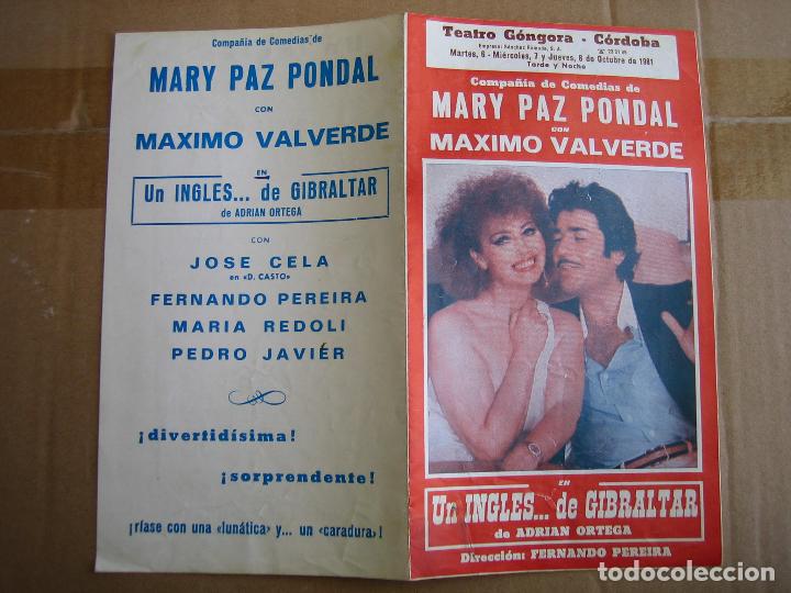 Carteles espect&aacute;culos: Antiguo programa teatro Gongora. C&oacute;rdoba - Foto 2
