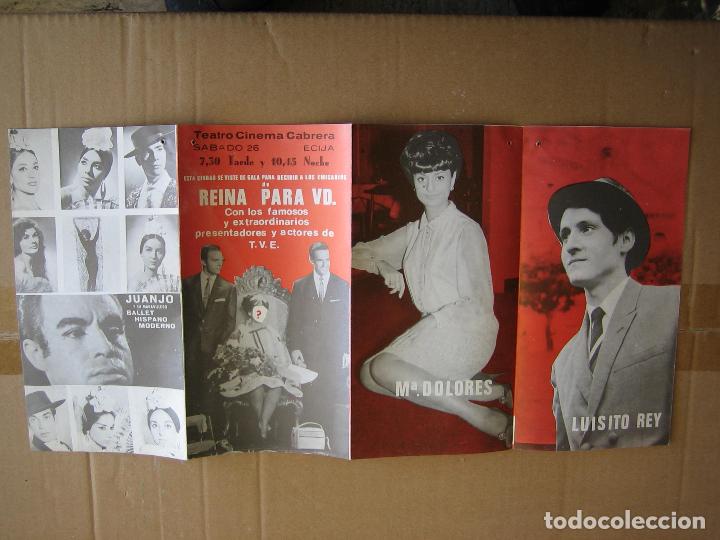 Carteles espect&aacute;culos: Antiguo programa Teatro cinema Cabrera. Ecija - Foto 3