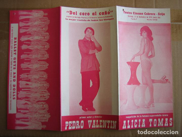 Carteles espect&aacute;culos: Antiguo programa Teatro cinema Cabrera. Ecija 1976 - Foto 3