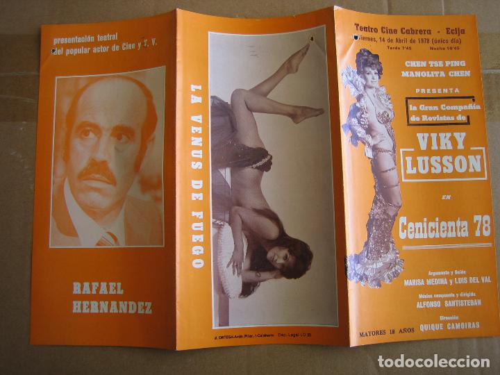 Carteles espect&aacute;culos: Antiguo programa Teatro cinema Cabrera. Ecija 1978 - Foto 2