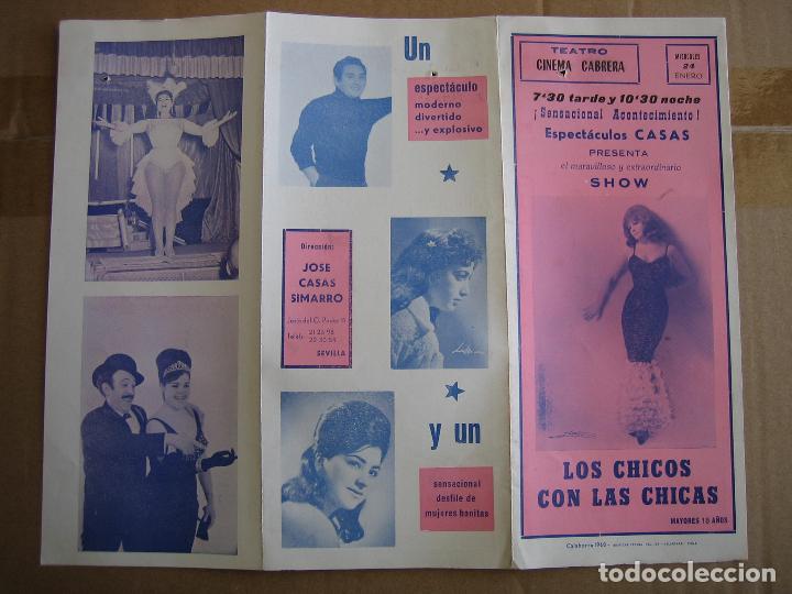 Carteles espect&aacute;culos: Antiguo programa Teatro cinema Cabrera. Ecija 1969 - Foto 3