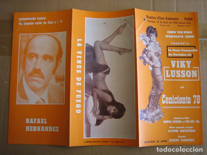Carteles espect&aacute;culos: Antiguo programa Teatro cinema Cabrera. Ecija 1978 - Foto 3