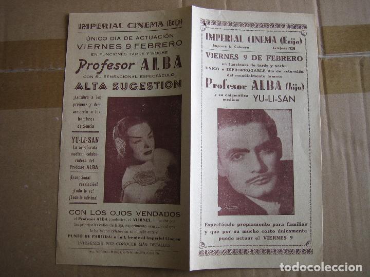 Carteles espect&aacute;culos: Antiguo programa Imperial cinema. Empresa Cabrera. Ecija - Foto 1
