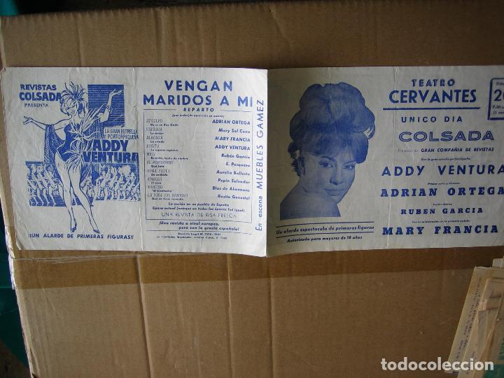 Carteles espect&aacute;culos: Antiguo programa teatro Cervantes. Addy Ventura - Foto 3