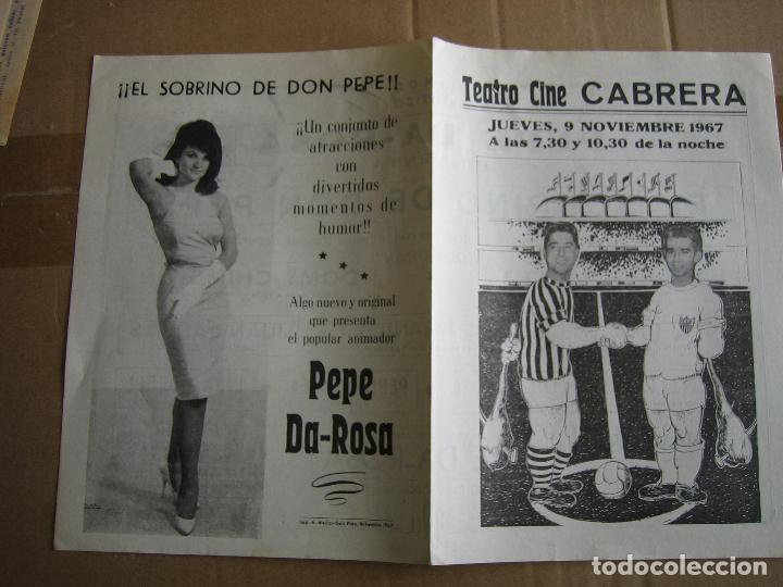 Carteles espect&aacute;culos: Antiguo programa teatro cine Cabrera. Ecija 1967 - Foto 3