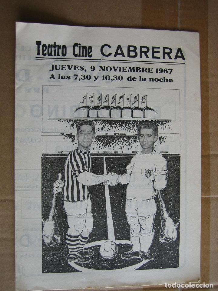Carteles espect&aacute;culos: Antiguo programa teatro cine Cabrera. Ecija 1967. Pepe Da-Rosa - Foto 1
