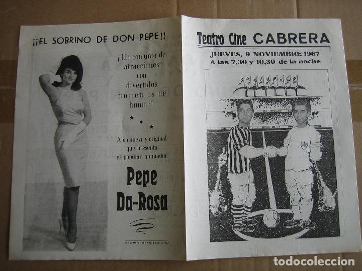 Carteles espect&aacute;culos: Antiguo programa teatro cine Cabrera. Ecija 1967. Pepe Da-Rosa - Foto 3