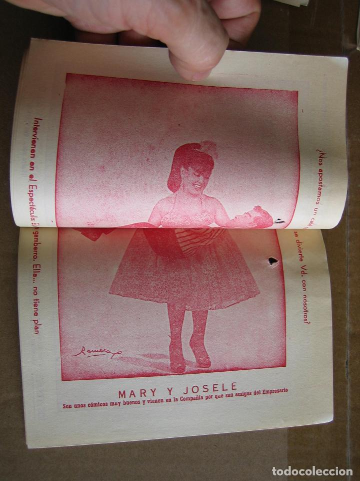 Carteles espect&aacute;culos: Antiguo programa teatro cine Cabrera 1963 - Foto 3