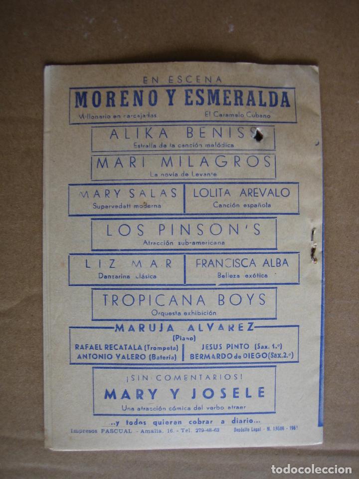 Carteles espect&aacute;culos: Antiguo programa teatro cine Cabrera 1963 - Foto 5