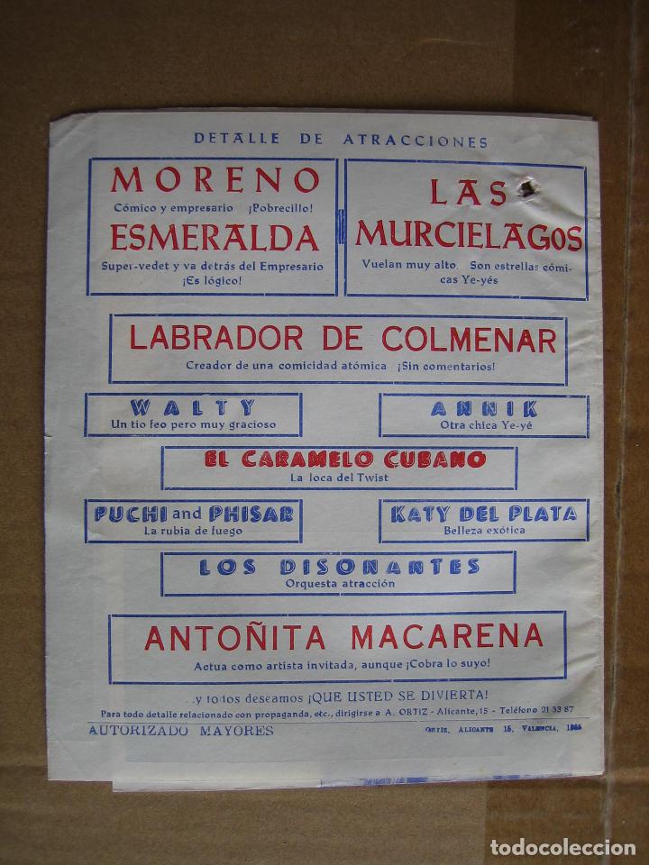 Carteles espect&aacute;culos: Antiguo programa teatro cinema Cabrera. Ecija 1965 - Foto 5