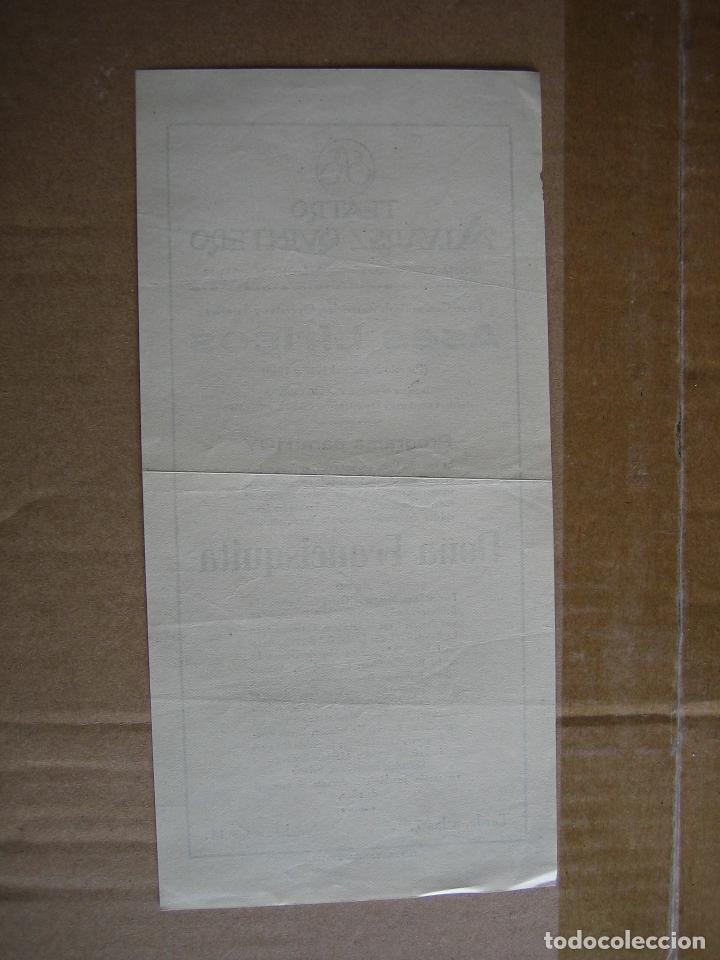 Carteles espect&aacute;culos: Antiguo programa teatro &Aacute;lvarez Quintero. Do&ntilde;a Francisquita - Foto 2