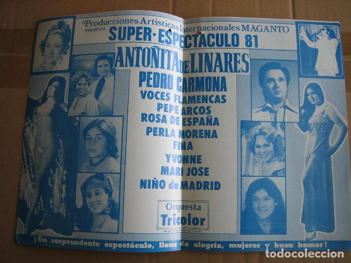 Carteles espect&aacute;culos: Antiguo programa de teatro de variedades - Foto 3