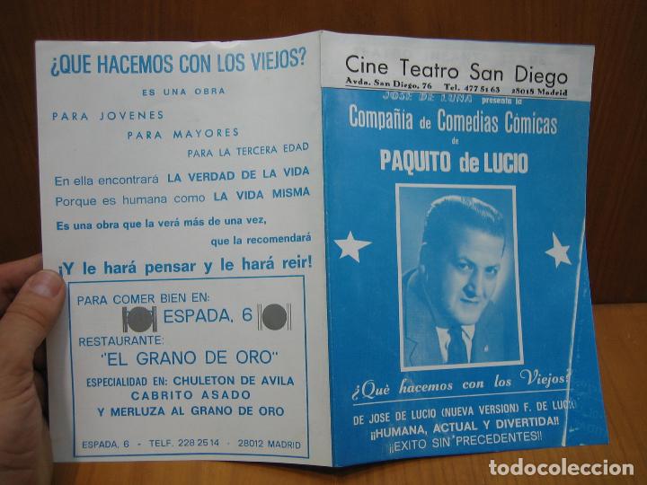 Carteles espect&aacute;culos: Programa cine teatro San Diego. Madrid - Foto 2