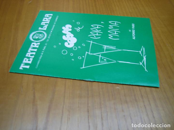 Carteles espect&aacute;culos: Programa de teatro. Teatro Lara. Papa y mama - Foto 3