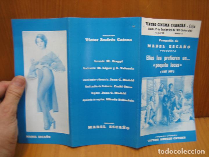 Carteles espect&aacute;culos: Programa de teatro. Teatro cinema Cabrera. Ecija 1976. - Foto 3
