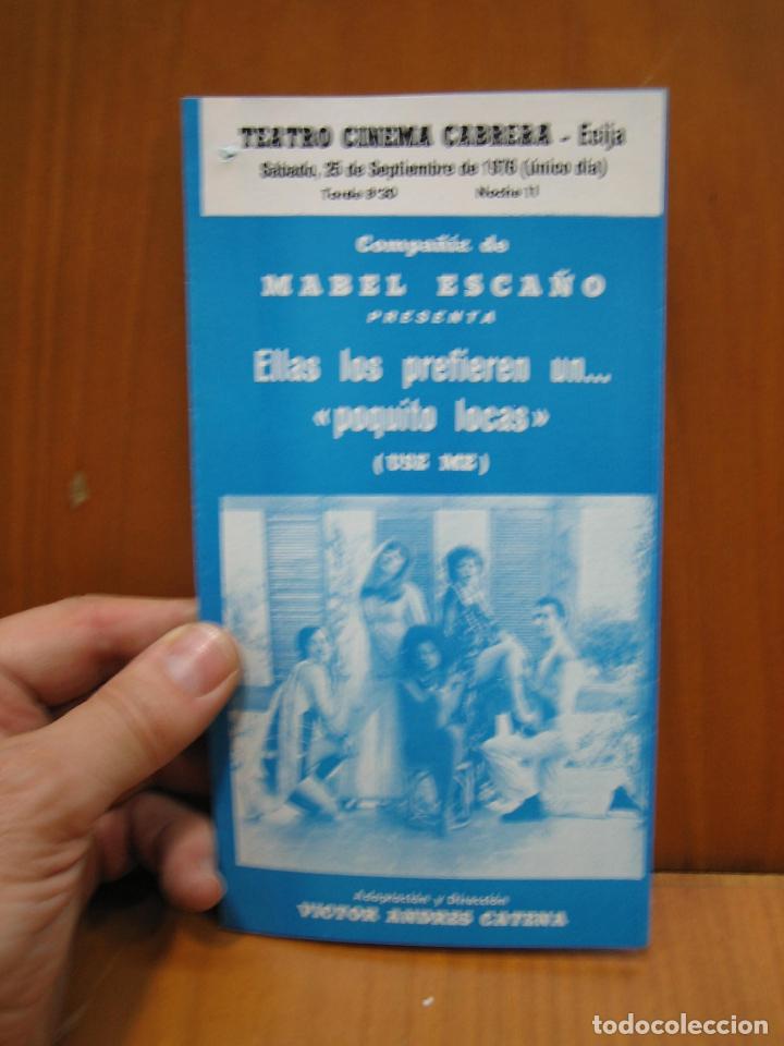 Carteles espect&aacute;culos: Programa de teatro. Teatro cinema Cabrera. Ecija 1976. - Foto 1