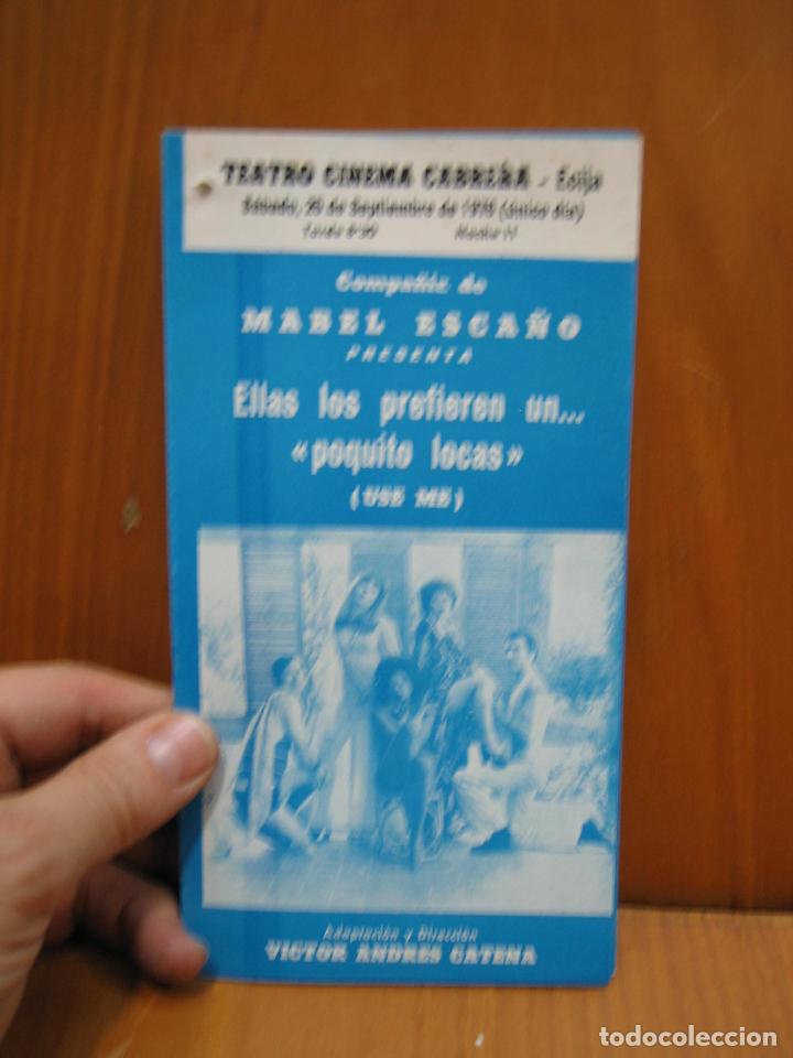Carteles espect&aacute;culos: Programa de teatro. Teatro cinema Cabrera. Ecija 1976. - Foto 1
