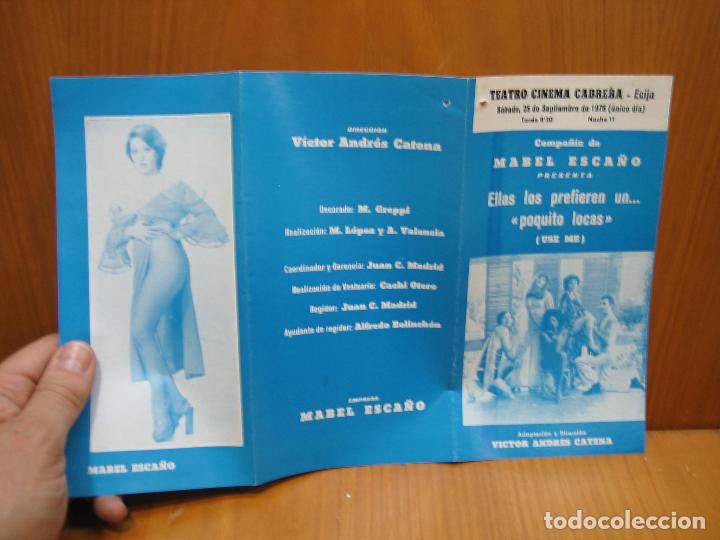 Carteles espect&aacute;culos: Programa de teatro. Teatro cinema Cabrera. Ecija 1976. - Foto 3