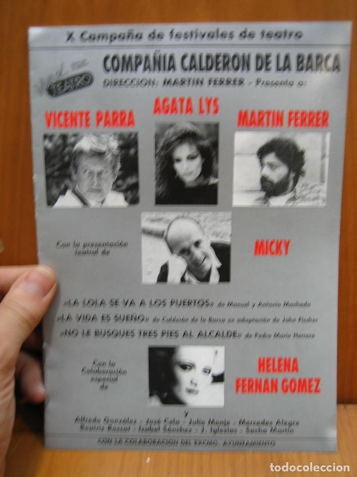 Carteles espect&aacute;culos: Programa de teatro. Compa&ntilde;ia Calder&oacute;n de la Barca - Foto 1