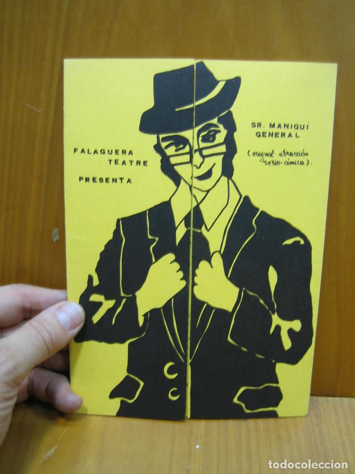 Carteles espect&aacute;culos: Programa de teatro. Falaguera teatro. Sr Maniqu&iacute; General - Foto 1