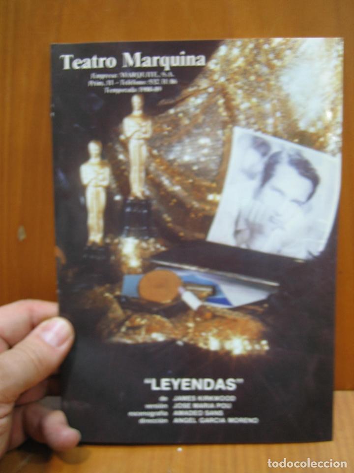 Carteles espect&aacute;culos: Programa de teatro. Teatro Marquina. Leyendas - Foto 1