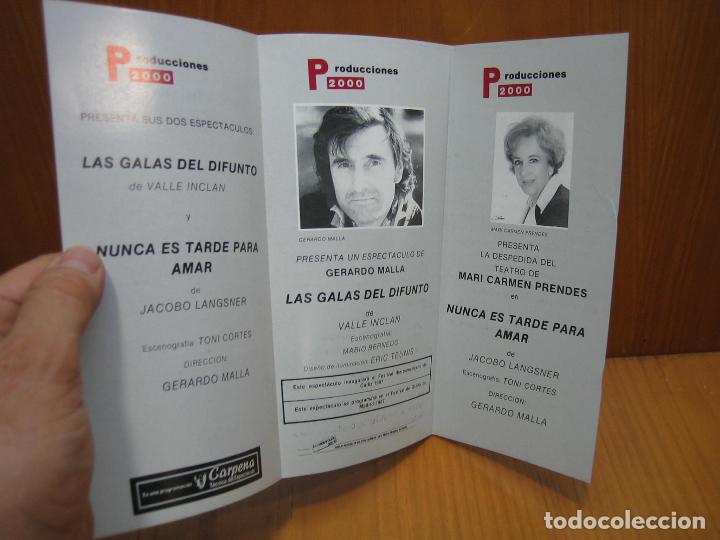 Carteles espect&aacute;culos: Programa de teatro. Producciones 2000 - Foto 2