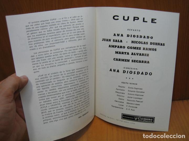 Carteles espect&aacute;culos: Programa de teatro. D.l.L.A.R.  S.A. Cupl&eacute; - Foto 3