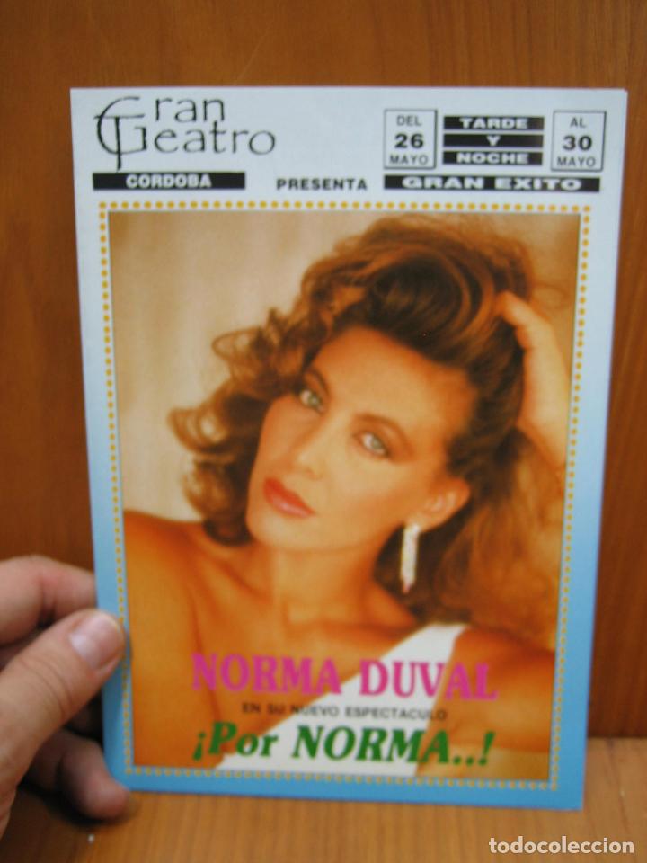 Carteles espect&aacute;culos: Programa de teatro. Gran teatro de Cordoba. Norma Duval - Foto 1