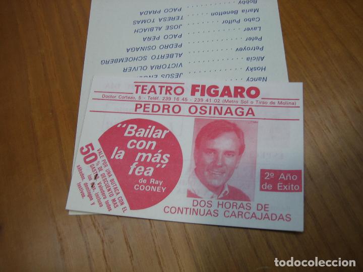 Carteles espect&aacute;culos: Programa de teatro. Teatro Figaro.Bailar con la m&aacute;s fe. Pedro Osinaga - Foto 2